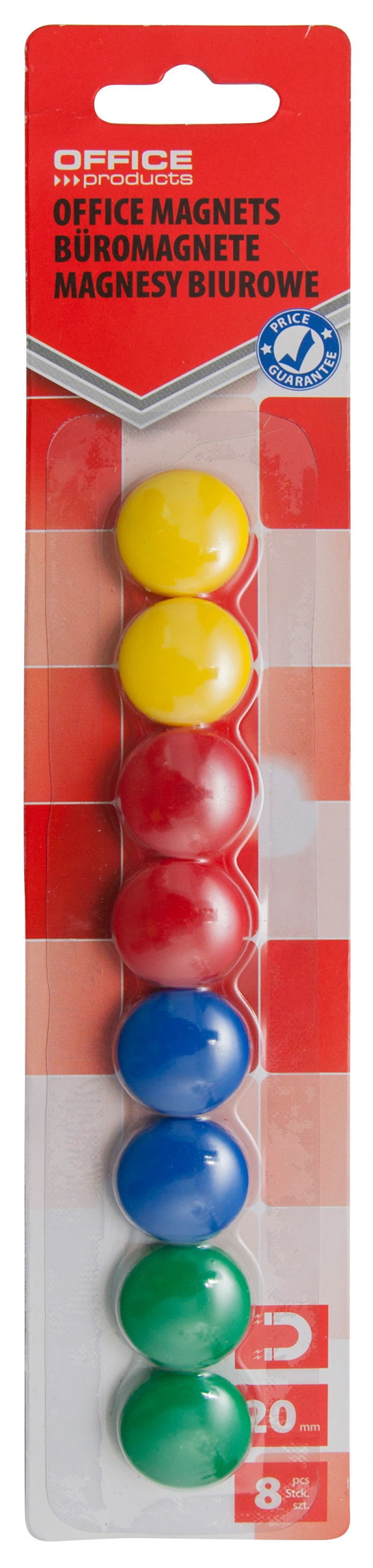 Магніт для дошки комплект 8шт d-2см блістер OFFICE PRODUCTS 20132219-99